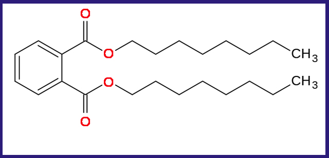 ساختار دی اکتیل فتالات به عنوان یک پلاستی سایزر The structure of dioctyl phthalate as plasticizer